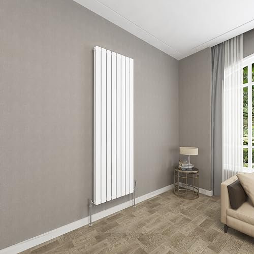 Sky bathroom | 1800x544mm Vertical Designer Radiators White Flat Panel Double Panel Central Heating Radiator