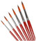Lot de 9 pinceaux ronds pointus avec poils de martre synthétiques pour beaux-arts, miniatures, maquettes en acrylique, huile, aquarelle pour étudiants et professionnels