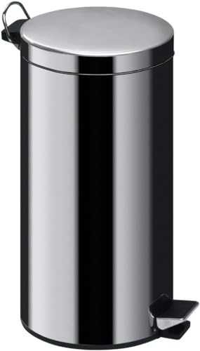 Acense Round Stainless Steel Pedal Bin with Mirror Finish (12 LITRE)