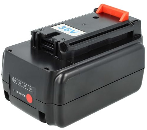 vhbw Battery compatible with Black & Decker 40V Max Lithium Ion 20 In Mower, Lithium Sweeper Power Tools (3000 mAh, Li-Ion, 36 V)