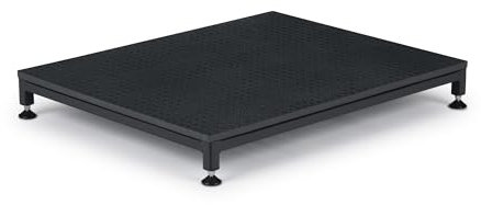 The Ramp People Halbe Stufe, höhenverstellbar, GFK, rutschfeste Oberfläche, für den Außenbereich, tragbar, 76 cm x 61 cm, Schwarz