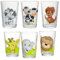 Ritzenhoff & Breker Juego de 6 vasos infantiles de animales de granja y animales de la selva, 205 ml, tazas impresas para niños con motivos de animales, aptos para lavavajillas
