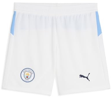 PUMA Youth Boys Manchester City 25/26 Shorts | Official replica shorts; regular fit; dryCELL moisture-wicking; elastic drawcord waistband; breathable fabric