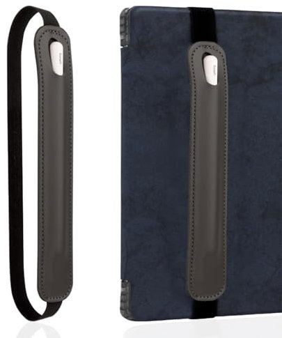 VOCIBO Custodia per Apple (Pro e 1a e 2a generazione), custodia per iPad con elastico, in pelle PU, custodia per Apple Pencil compatibile con custodia IPad (grigio)