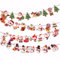 Weihnachts-Wimpelkette, Frohe Weihnachten, Wimpelkette, Weihnachtsdekoration, Schilder, hängende Banner, Dekoration für Zuhause, Wand, Kamin, Weihnachtsfeierzubehör (Weihnachtsmann)