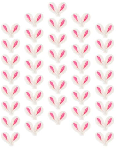 40 Stück Hasenohren Basteln for Filz Hasenohren DIY,Osterhasen Ohrschmuck kostüm Tierhaarspange Stirnband Zubehör Hasenohren Die Osterdekoration Rosa