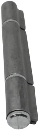 SOTOOLS Anschweißscharnier mit 3 Anschweißlaschen - 143 mm, 6-teilig Ø 16 mm, trennbar Anschweißbänder (unverzinkt), Bolzen galvanisch verzinkt. Inkl. 2 Unterlegscheiben und 1 verzinktem Bolzen.