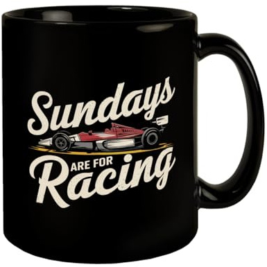 Sundays are for Racing Tasse für Motorsport-Fans mit Spruch - lustiger Start in den Tag