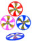 Lizzy 3pc Flying Disc 12 (30cm) Super Sports | Red, Blue & Pink Skimmers Flying Saucer For Boys Girls Kids Outdoor Beach Garden Sports Toy, Engineered for Fun, Flying Disc Frisbee Ring