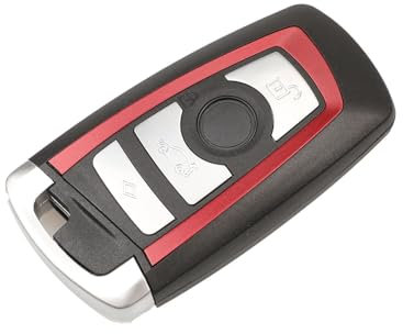 Key Shell For BMW CAS4 F 3 5 7 Series For E90 E92 E93 For X5 HU100R 4Buttons Key Shell Cover Case Keyless Car Key Fob Case(Red)