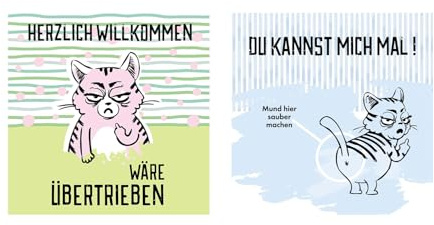 Servietten Miesekatze 2 x 20er Pack (33x33 cm) - Papierservietten Katze, lustige Tischdeko, Party, Geburtstag