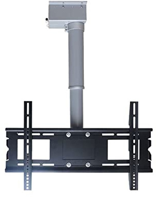 HCZKIUJY Electric TV Ceiling Mount Brack - Adjustable Tilt TV Ceiling Lift, with Remote Control Motorized TV Stand, for 26-70 Inch Big Screen TV, Supports Up to 70kg(150cm)