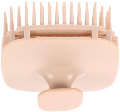 Kopfhautmassagegerät Beige Shampoobürste Tpe, Erwachsene | Tiefenreinigung, Schuppen, Liegt in Hand, für Barbershop und Nasse Haare