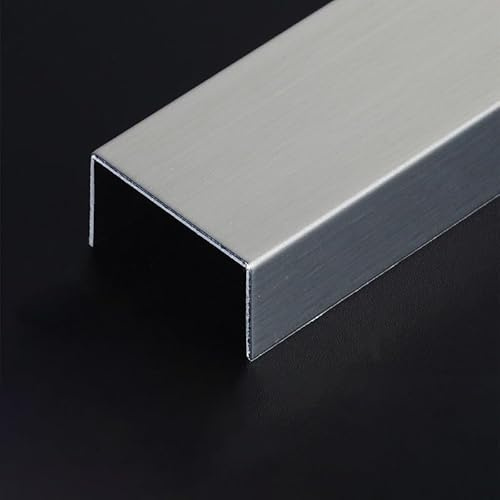 Coayuou Baguette Finition Carrelage Baguette en U 100cm* 3 Pièces Baguette d'angle Aluminium Profilé De Transition Résistance Exceptionnelle pour Vos Projets De Rénovation(Option 8,25mm)