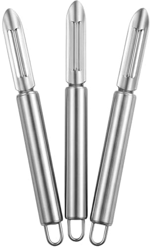 3pcs Potato Peeler, Kitchen Peeler and Vegetable Peeler Set, Easy Peelers for Potatoes and Vegetables, Silver Colour