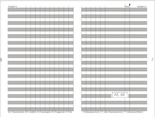 A5-Lehrereinlage, mit schwarzem Umschlag, für das revolutionäre X47-Notizbuch mit auswechselbaren Heften