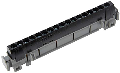 Legrand 004855 - Morsettiera di distribuzione isolata IP2X Phase, 1 connettore, 6 mm² a 25 mm², 141 mm, colore: Nero