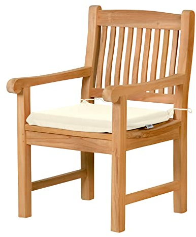 Sitzauflage Gartensessel altweiß Creme beige Premium Made in Germany