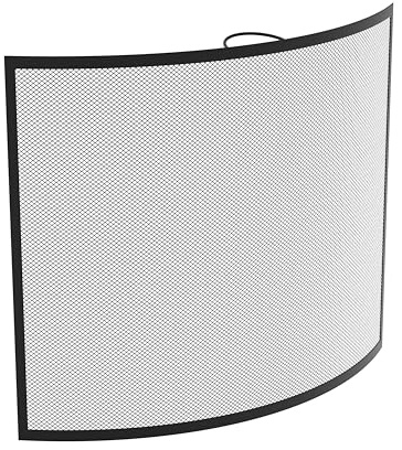 FIRE VIDA Buckton Spark Guard Fire Screen, Black
