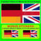 Vinyl-Aufkleber mit Deutschland-Flagge, britische Union Jack, Deutschland, Großbritannien, 110 mm, 1 Stück + 2 Bonus
