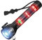 NPET T09 Solar Flashlight Car Flashlight 268 Lumens LED COB Light USB Rechargeable Tactical Multi-function Torch Emergency Tool with Window Breaker Seat Belt Cutter Compass