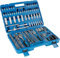 TecTake Coffret de clés à cliquets de 171 pièces set compact clés à douilles 1/2, 3/8 et 1/4 pouce
