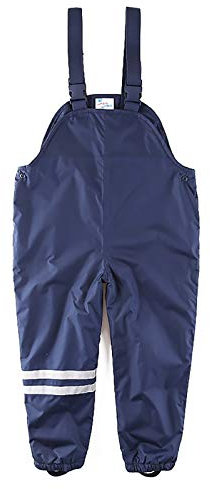 umkaumka Waterproof Trousers Boys Bib Overalls Dungarees One Piece Rain Suits Straps 2-3 Years