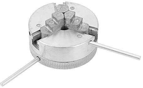 Lathe Chuck, Z011 Zinc Alloy Three Jaw Chuck Clamp Accessory Used in Machine Tool Accessories Outside Diameter 12-65mm Inner Diameter 1.8-56mm