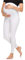 Merry Style Legging Long Grossesse Maternité Tenue Sport Femme MS10-297 (Blanc, 3XL)