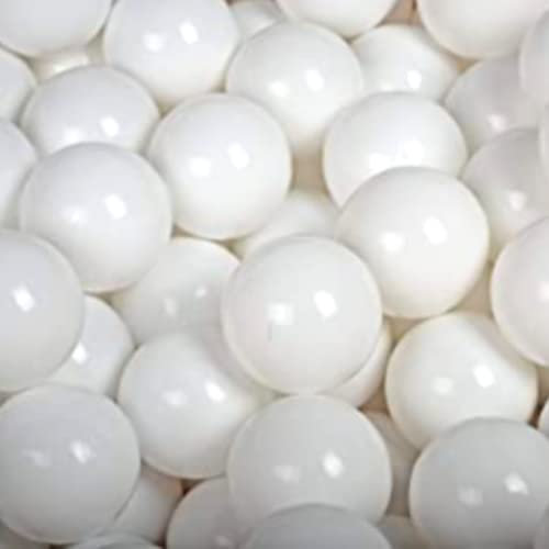 MEOWBABY 500 ∅ 7Cm Balles pour Piscine À Balles Bébé Adapté aux Enfants Plastiques Boule pour Bebe Parc Jouets pour Les Tout-Petits Fabriqué en UE Colorées Blanc