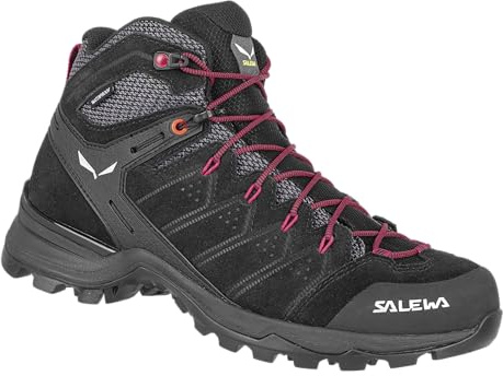 Salewa Alp Mate Mid Women's Bottes de Randonnée Femmes, Noir, 5.5