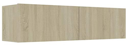 Festnight Mueble para TV de Aglomerado Mesa Flotante para TV Mueble para TV de Pared Roble Sonoma 120x30x30 cm