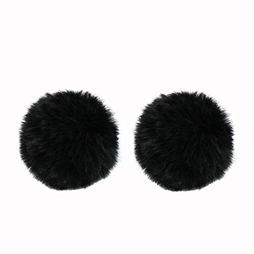 Mikrofon Windschutz 2 Stück Schwarz Mikrofon Windshield 1cm Lavalier-Mikrofon Pelzig Wind-Filter Fellwindschutz
