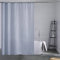 Furlinic Shower Curtain Blue Grey Waterproof Mould Proof Resistantand Bath Curtains Washable Polyester 150x180cm with Weight Tape 10 Hooks for Wetroom 60x72 Inch.
