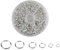 smatime 690Pcs Spaltringe für Schmuck, 4/5/6/8/10/12mm Jump Ringe, Metall Flache Schlüsselringe, Biegeringe Schlüsselring mit Box für Schlüssel Haustier Halsband Schmuck Tag Art Craft Making (Silber)