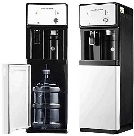 Bottom Loading Floor Standing Water Dispenser,Bottled Water Cooler Chiller Machine,3-Second Instant Boiling,Cold Hot Dual Function,Ideal for Home Office Chilled Water Tea Coffee