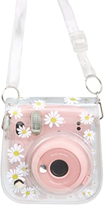 Deror Kameratasche, kleine Kameratasche, transparent, aus PVC, mit Schultergurt für Fujifilm 11/9/8