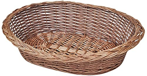 Cigopx Weide Hundekorb/Tierbett Katzenbett Hundebett Natur 50 cm