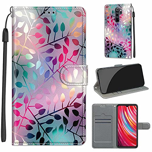 TOMYOU Hülle für Xiaomi Redmi Note 8 Pro, Stoßfeste Handyhülle, Premium-PU-Ledertasche Mit [Kartenschlitz] [Standfunktion] Kompatibel für Xiaomi Redmi Note 8 Pro