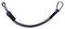 ARBO-INOX® - Anbindestrick für Anhänger - mit Karabiner und Panikhaken - Kunststoffüberzug (Grau)