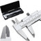 Retoo Calibro analogico in acciaio da 150 mm Calibro a Corsoio da 150mm 6 Pollici in Acciaio Inox Micrometro di Misurazione Calibro Utensile per Misurzione Esterna Interna Profondità e di Passo