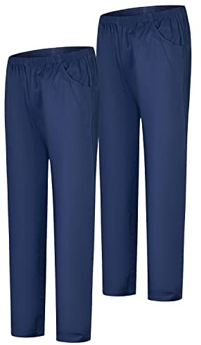 MISEMIYA - Confezione 2 Pz - Pantaloni Sanitari Unisex - Divise MEDICHE Divise SANITARIE Pantaloni da Lavoro - RIF. 8312 * 2 pz