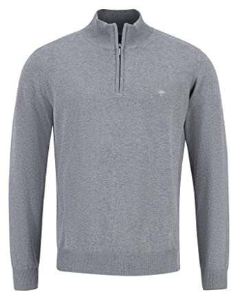 FYNCH-HATTON Troyerpullover aus Reiner Baumwolle Steel/XL