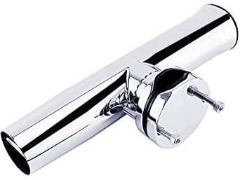 BYNYXI Angelrutenhalter für Boot, 25mm bis 51mm Verstellbarer Rutenhalter auf Schienen 316 Edelstahl Angelrutenhalter mit Klemme und Schrauben Marine Rutenhalter für Boot Kajak Yacht