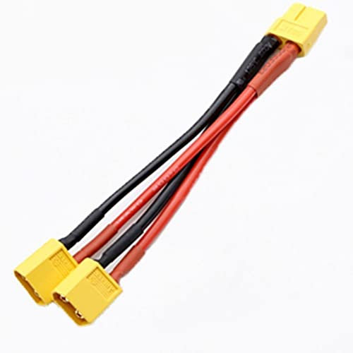 XT60 Parallel Battery Connector Cable Dual Extension Y Splitter 1 Female to 2 Male for DJI Phantom RC Plane 1pcs