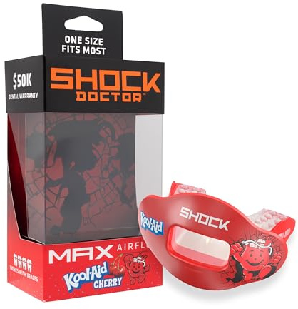 Shock Doctor Kool Aid Lip Guard Mouth Guard - Max Air Flow, Full Mouth Protection Compatible with Braces, Lip Guard, Instant Fit Mouthguard for Football, Hockey, Lacrosse