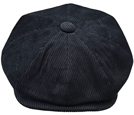TruClothing.com Herren 8 Panel Razor Baker Boy Blinders Newsboy Schiebermützen Schwarz Klassiker - schwarz L-XL