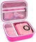 Kinder Kamera Tasche Kompatibel mit GREENKINDER/for Uleway/for Gofunly/for NUOTUN Digital Kamera. Sofortbildkamera Aufbewahrungsbox für Kabel, Speicherkarte und Zubehör (nur Tasche) (Rosa)