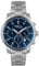 Breil Uhr Herren Caliber Ziffernblatt BLAU Bewegung Chrono Quartz e Bracelet Stahl Silber EW0645
