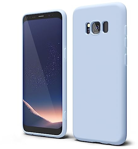 oakxco für Samsung Galaxy S8 Silikon Case mit Kameraschutz, Ultra Dünn Bunt Handyhülle Mädchen, Einfarbig Handy Hülle Slim Schutzhülle, Matt TPU Weich Gummi Glatt Silikonhülle Bumper, Hellblau